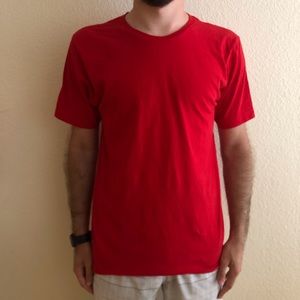 Red American Apparel t-shirt